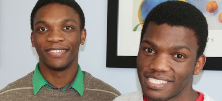 Wandile and Wanele Ganya from Khayelitsha township in Cape Town Photo: Stellenbosch University