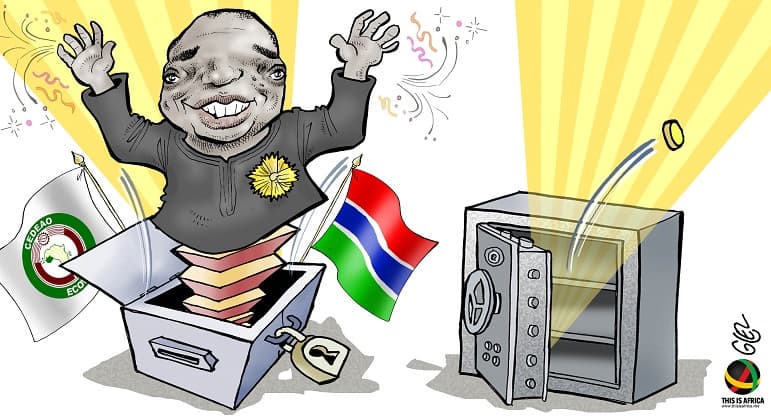 The Gambia: Dawn of a new era. Cartoon