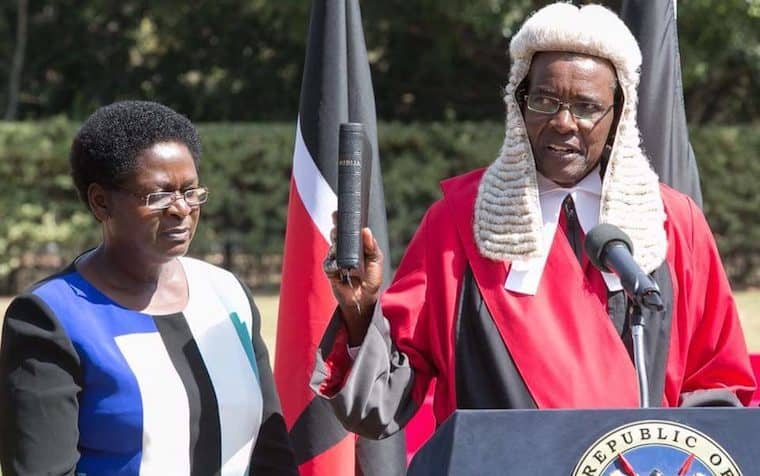 Chief Justice David Maraga taking oath of office- Photo Credit Wikimedia Commons
