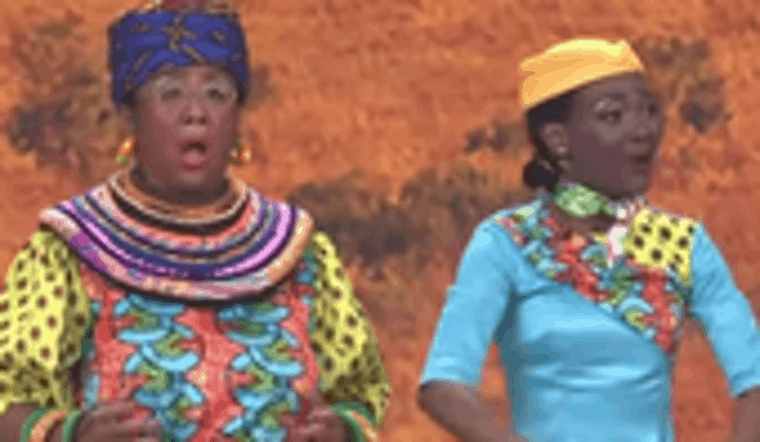 A skit on China’s English language TV station CCTV’s Spring Festival Gala featuring ‘blackface’ actors has gone viral. Supplied