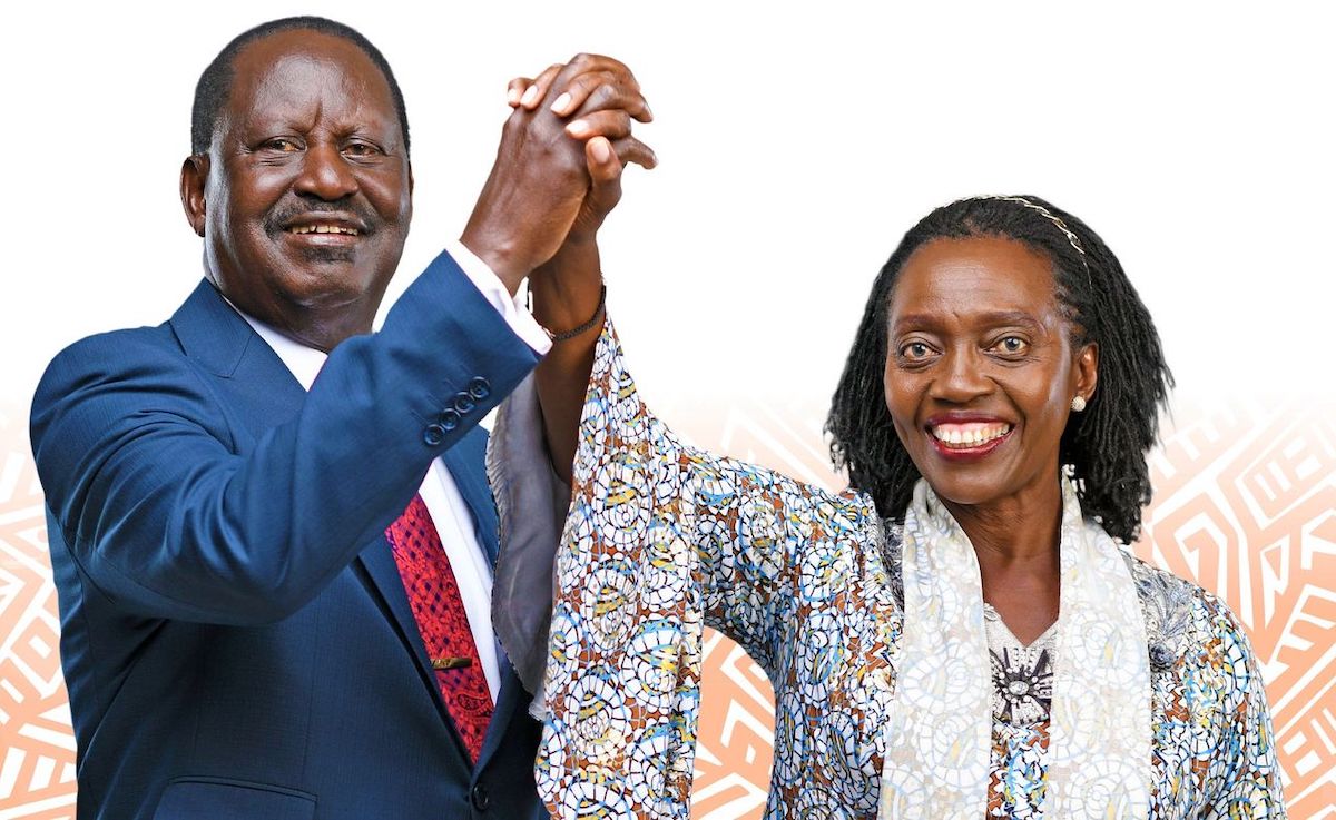 Raila Odinga and Martha Kaura campaign poster.