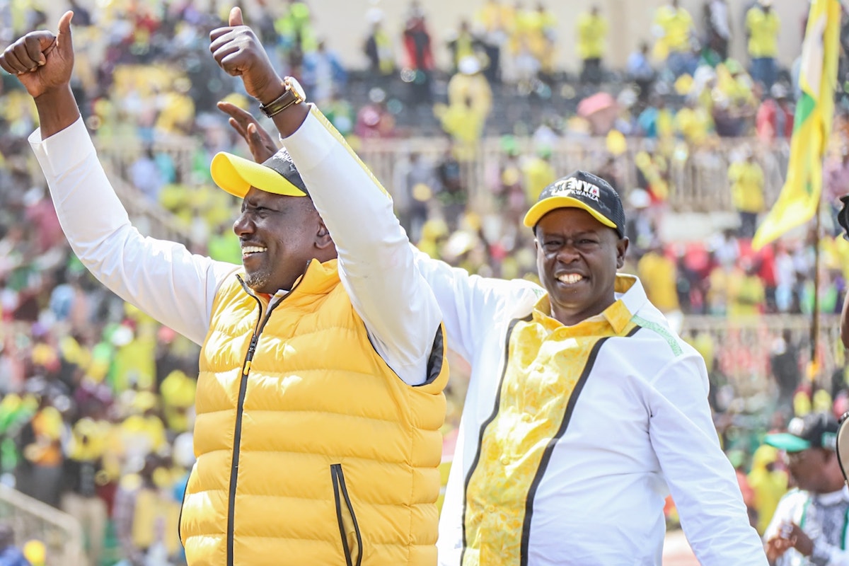 William Ruto of the United Democratic Alliance and his running mate Rigathi Gachagua.
