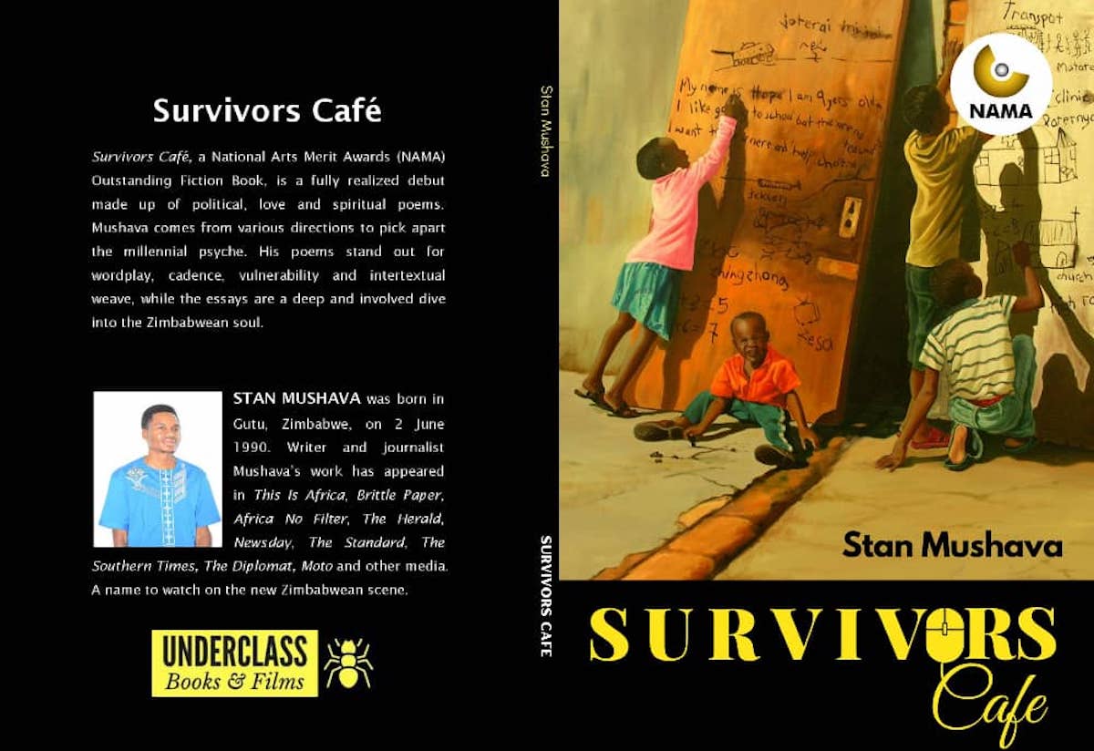 Cover of Onai Mushava's book Survivors Cafe published in 2016