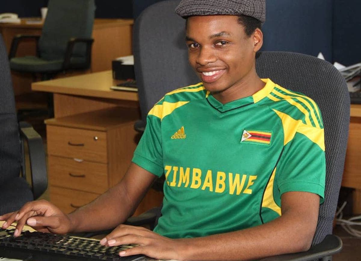 Sitting behind a computer. Zimbabwe Independence Day (2014) shift at The Herald