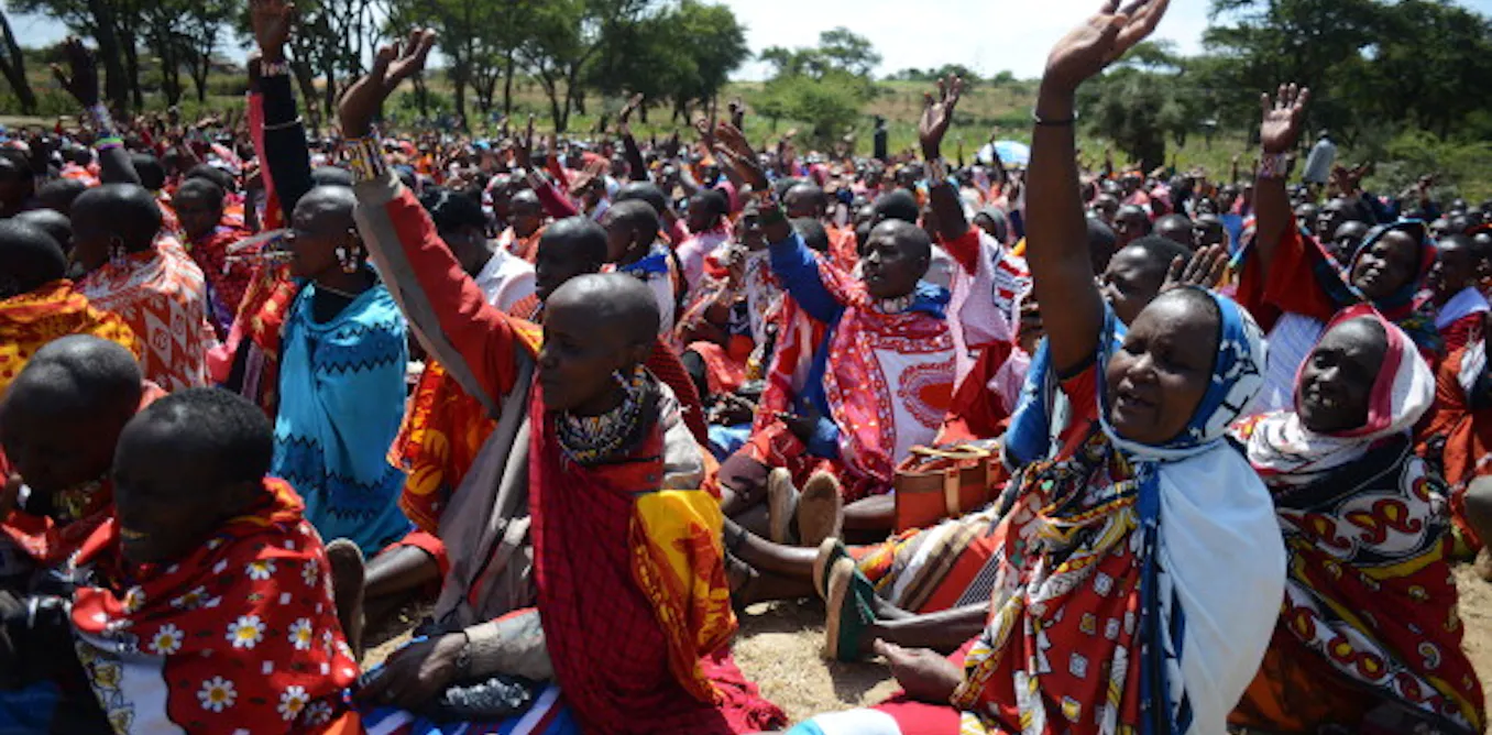 A past anti-FGM campaign meeting in Kajiado County, Kenya