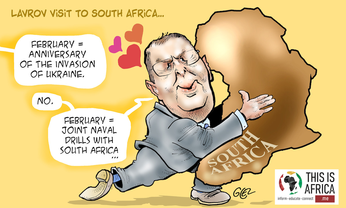 Cartoon of Lavrov visit to South Africa