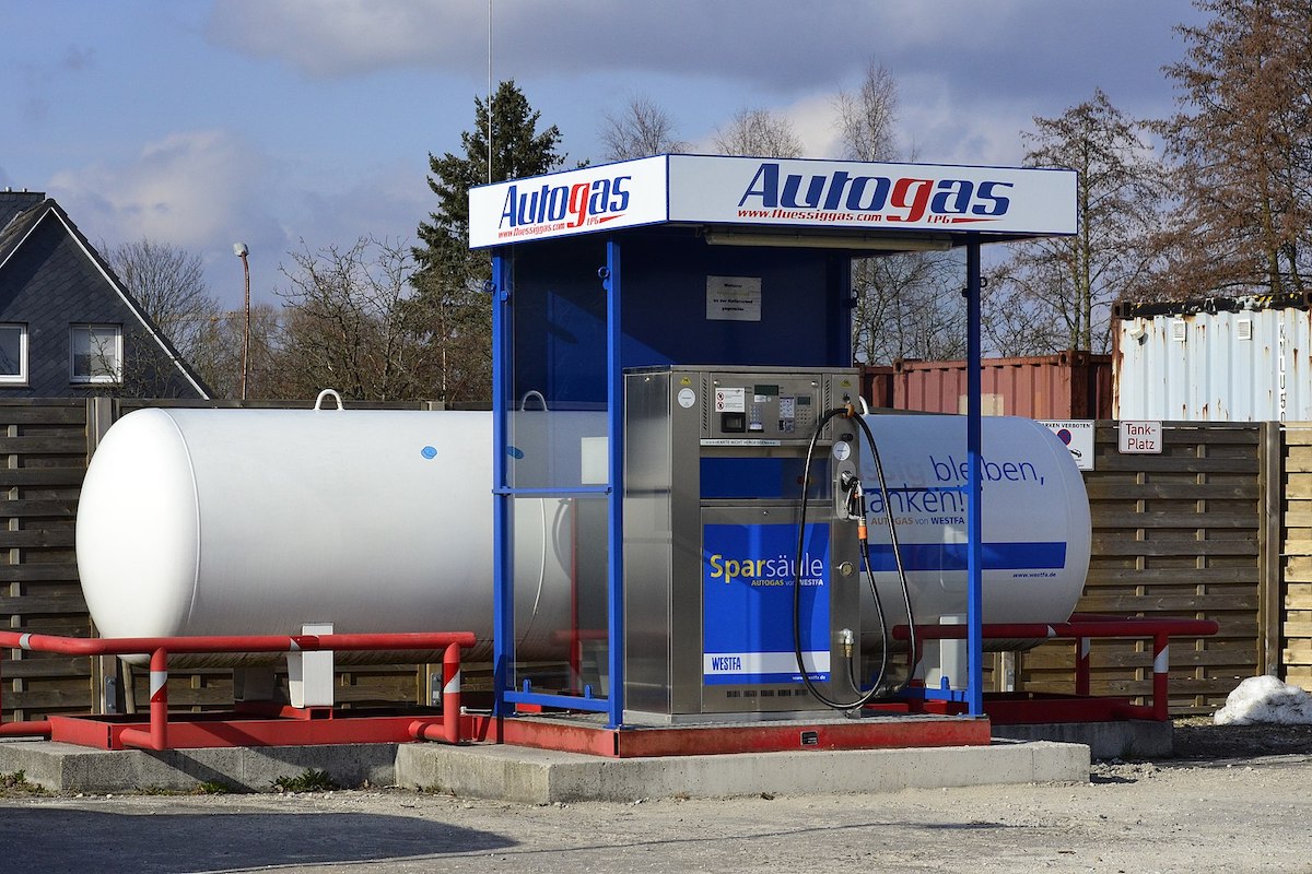 LPG filling station. 