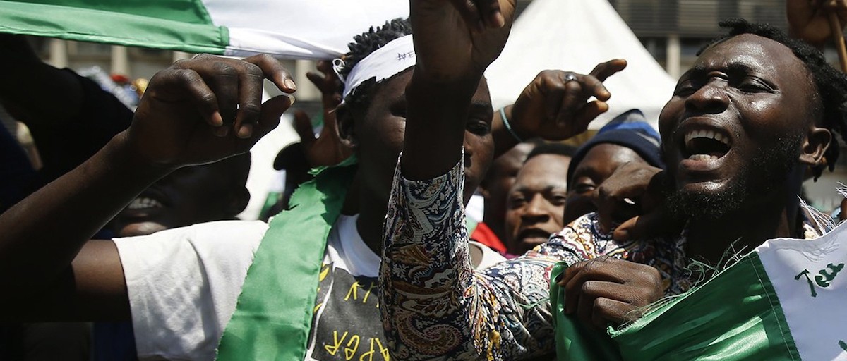 Nigerians protesting
