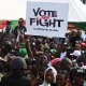 Nigerians demonstrating