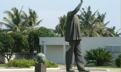 A statue of Kwame Nkrumah.