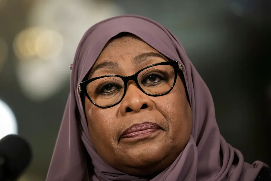 Tanzania President Samia Suluhu Hassan.