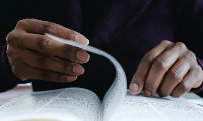 A person reading the bible
