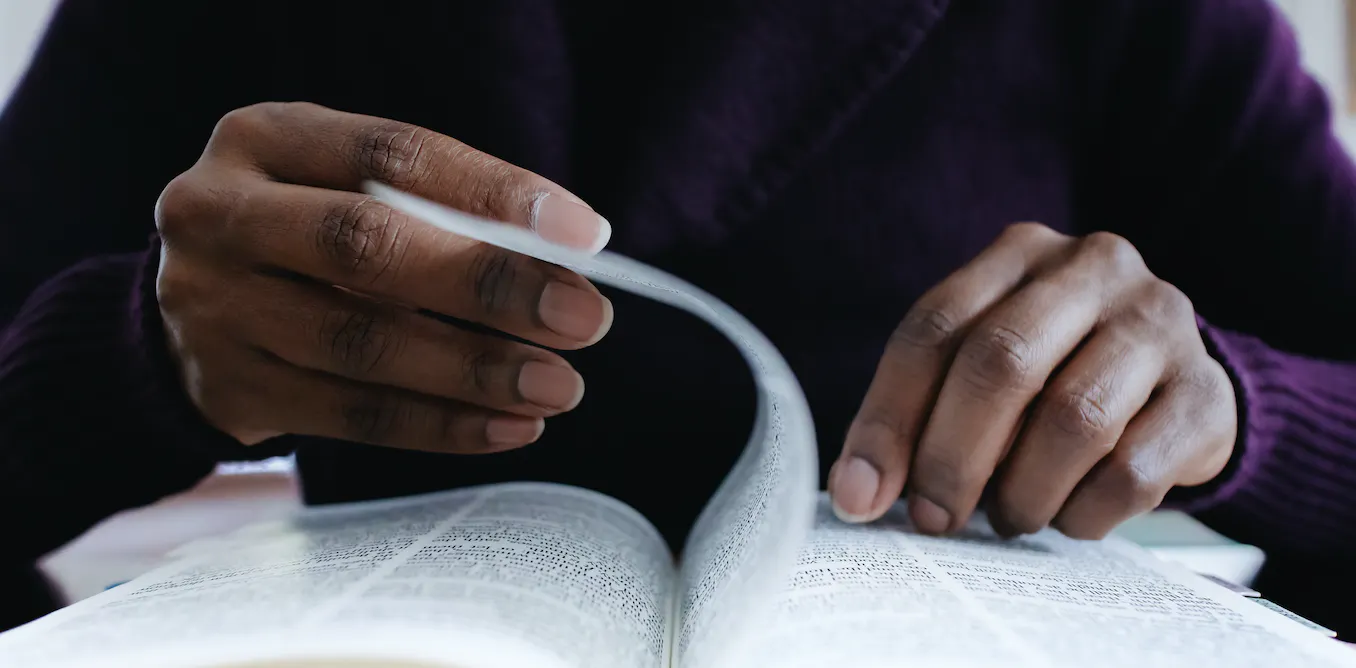 A person reading the bible