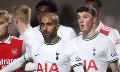 Tottenham Hotspur play Arsenal in a Premier League match in 2023