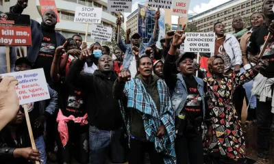 Kenyans protest against police extrajudicial killings in Nairobi in December 2022.
