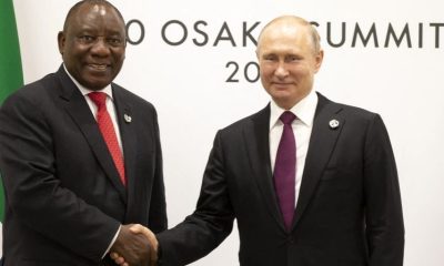 South African president Cyril Ramaphosa and Russian President Vladimir Putin