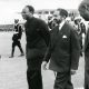 Ethiopian Emperor Haile Selassie, centre, and Ghana’s founder and first President Kwame Nkrumah, left, during the launch of the OAU in Addis Ababa.