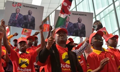 Supporters at the launch of the Jubilee Party manifesto in Nairobi, Kenya, in June 2017.