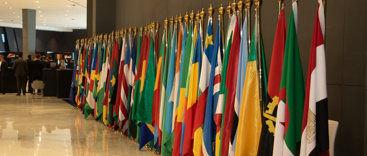 Flags of various African countries