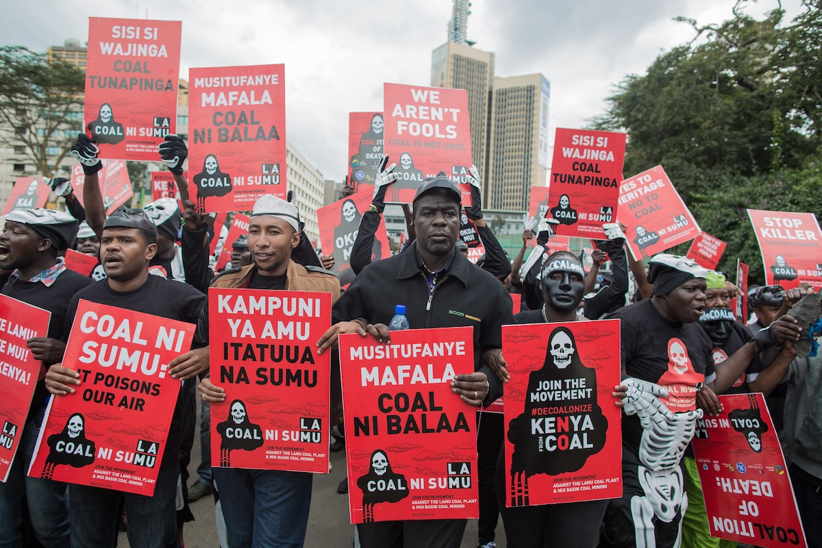 Anti-coal Protest in Kenya - June 5th 2018 Environmental activists in Kenya are determined to show that coal has no place in the country’s energy future. Photo by decoalonize.org